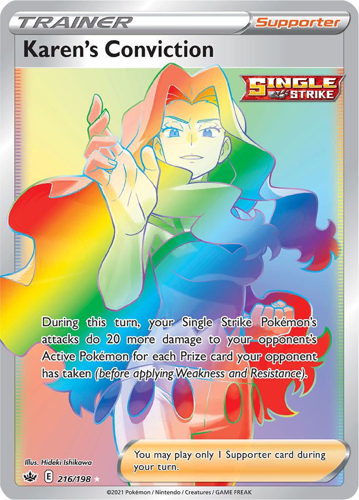 Karen’s Conviction (216/198) [Sword & Shield: Chilling Reign]
