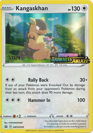 Kangaskhan (Staff Prerelease Promo) (SWSH038) [Sword & Shield: Black Star Promos]