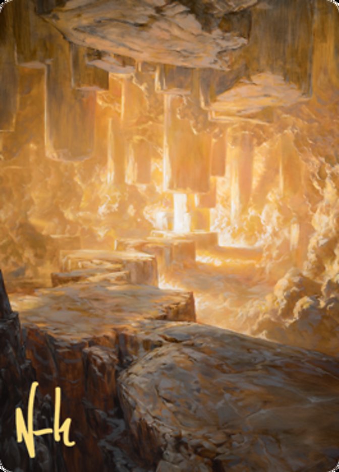 Pillarverge Pathway Art Card (Gold-Stamped Signature) [Art Series: Zendikar Rising]