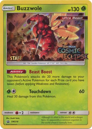 Buzzwole (Staff Prerelease Promo) [SM Black Star Promos]