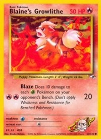 Blaine's Growlithe (62) [Gym Heroes]