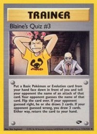 Blaine's Quiz #3 [Gym Challenge]