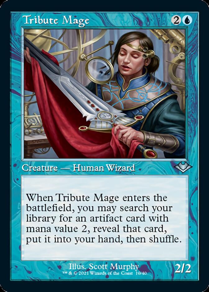 Tribute Mage (Retro Etched Foil) [Modern Horizons 2]