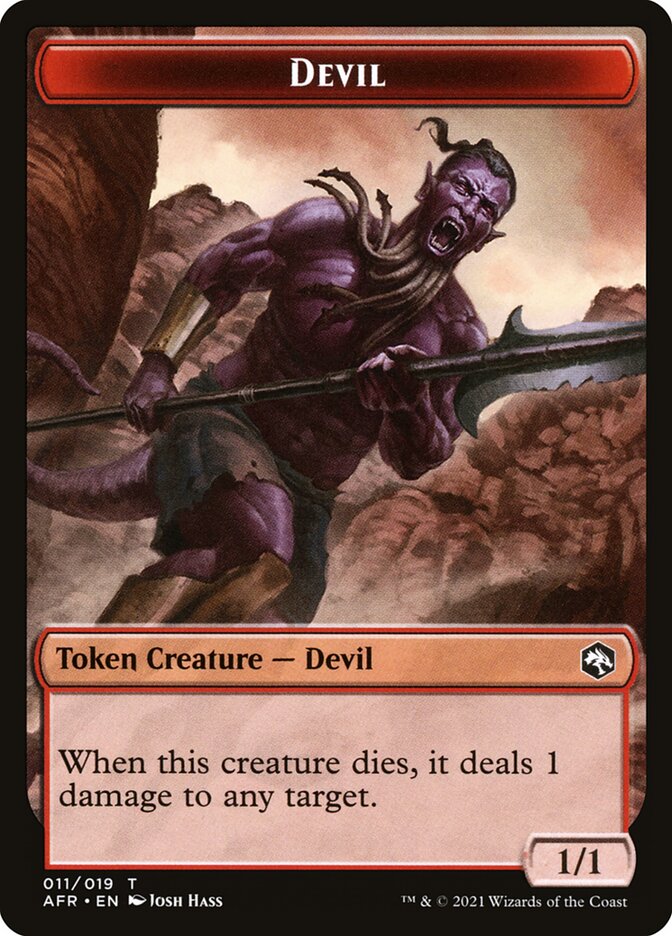 Devil // Mordenkainen Emblem Double-sided Token [Dungeons & Dragons: Adventures in the Forgotten Realms Tokens]