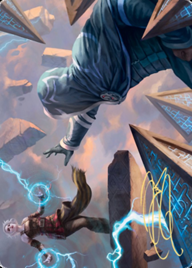 Nahiri's Binding Art Card (Gold-Stamped Signature) [Art Series: Zendikar Rising]