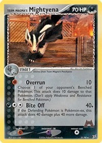 Team Magma's Mightyena (21) [Team Magma vs Team Aqua]