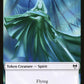 Human Warrior // Spirit Double-sided Token [Kaldheim Tokens]