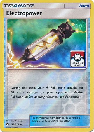 Electropower (172a/214) (League Promo) [Sun & Moon: Lost Thunder]