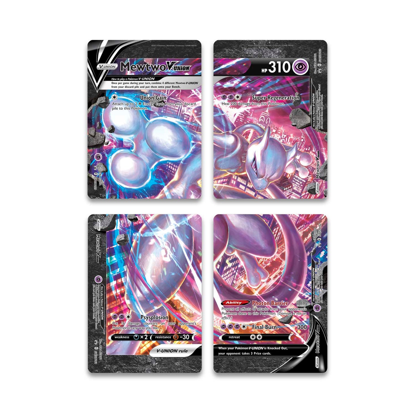 Mewtwo V-Union (Set of 4) [Sword & Shield: Black Star Promos]