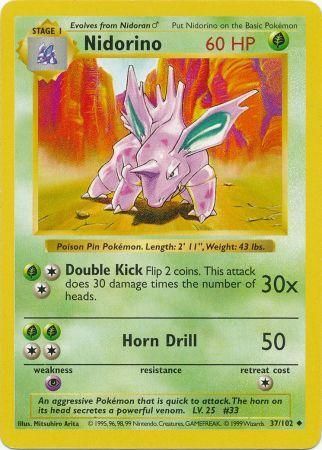 Nidorino (37/102) [Base Set (Shadowless)]