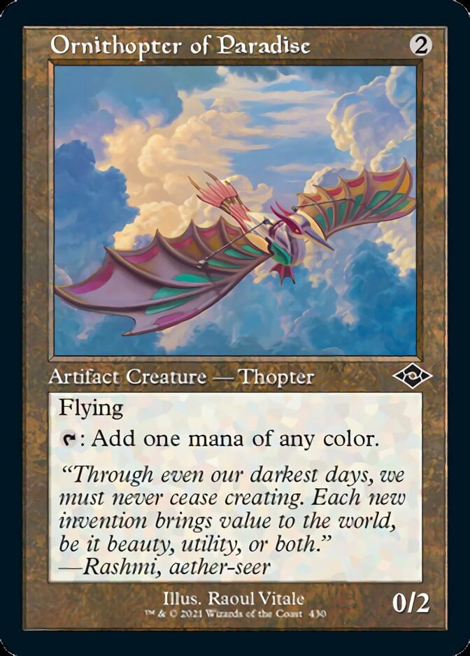 Ornithopter of Paradise (Retro Etched Foil) [Modern Horizons 2]