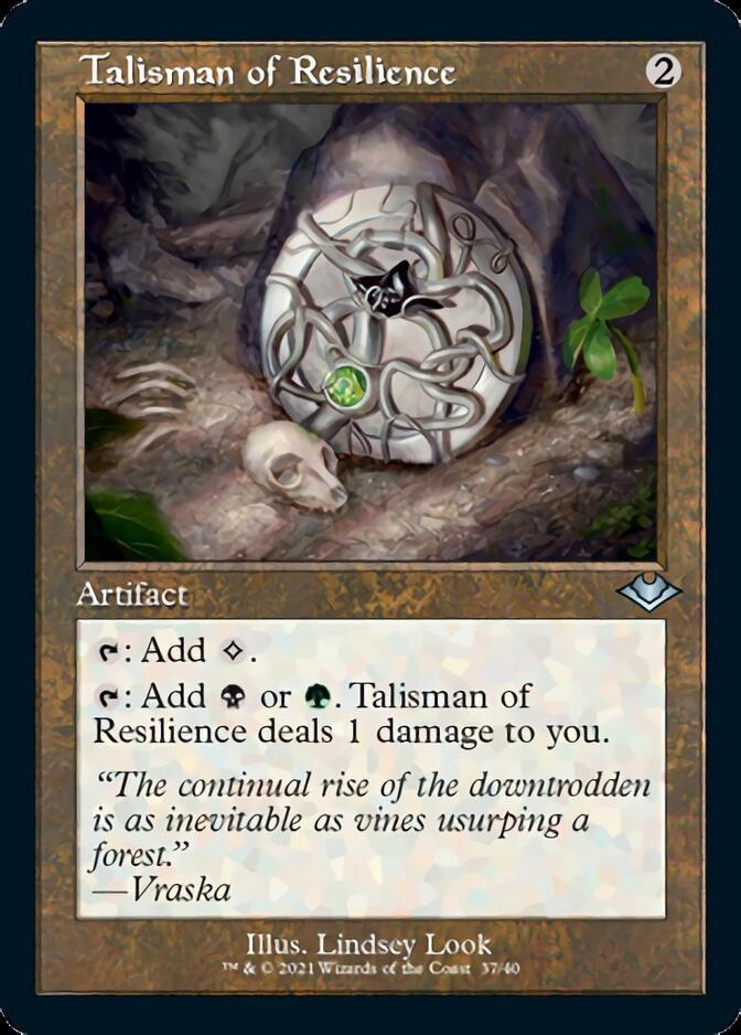 Talisman of Resilience (Retro Etched Foil) [Modern Horizons 2]