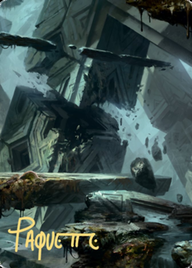 Swamp 3 Art Card (Gold-Stamped Signature) [Art Series: Zendikar Rising]