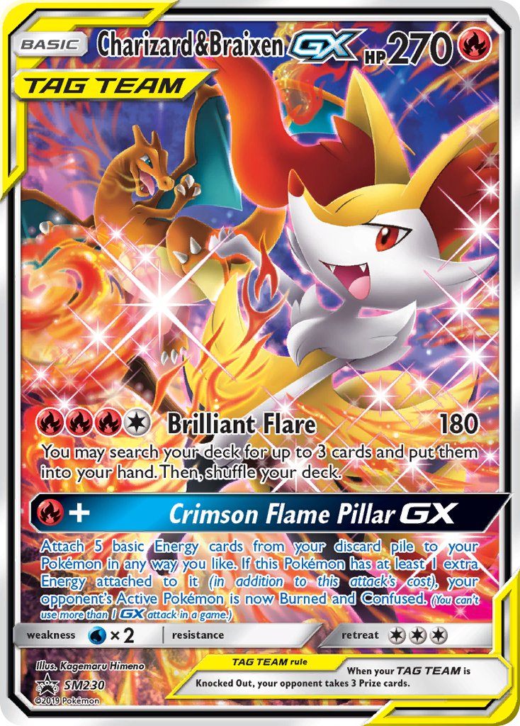 Charizard & Braixen-GX [SM Black Star Promos]