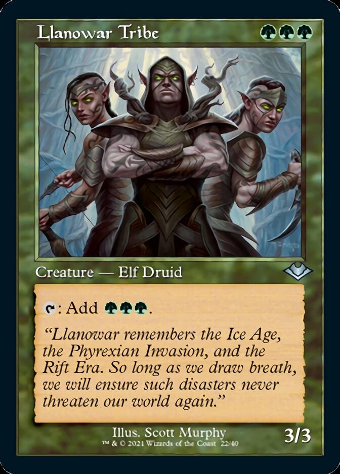 Llanowar Tribe (Retro Etched Foil) [Modern Horizons 2]