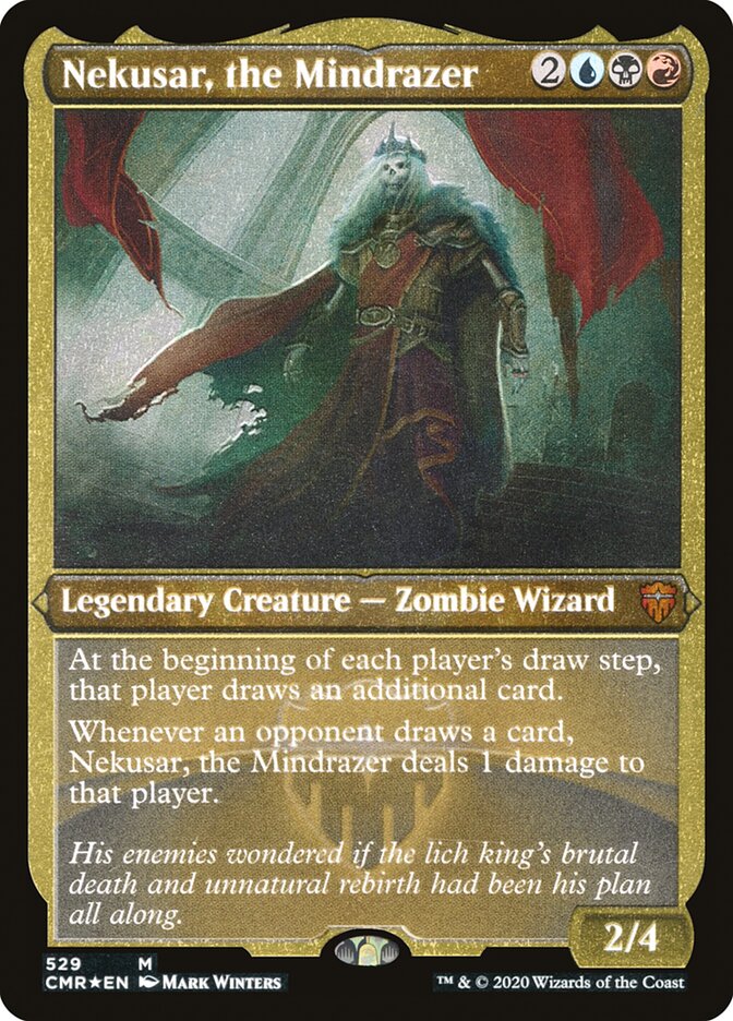 Nekusar, the Mindrazer (Foil Etched) [Commander Legends]