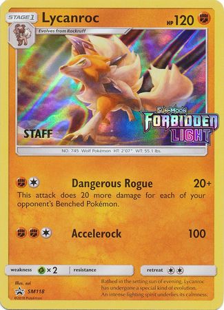 Lycanroc (Staff Prerelease Promo) [SM Black Star Promos]
