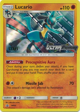 Lucario (Staff Prerelease Promo) [SM Black Star Promos]