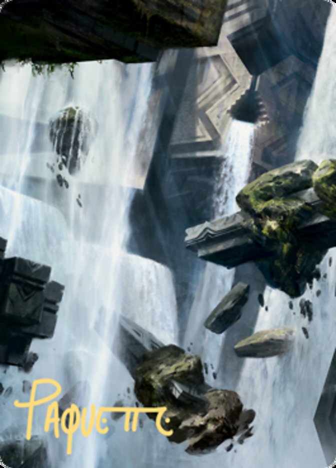Island 1 Art Card (Gold-Stamped Signature) [Art Series: Zendikar Rising]