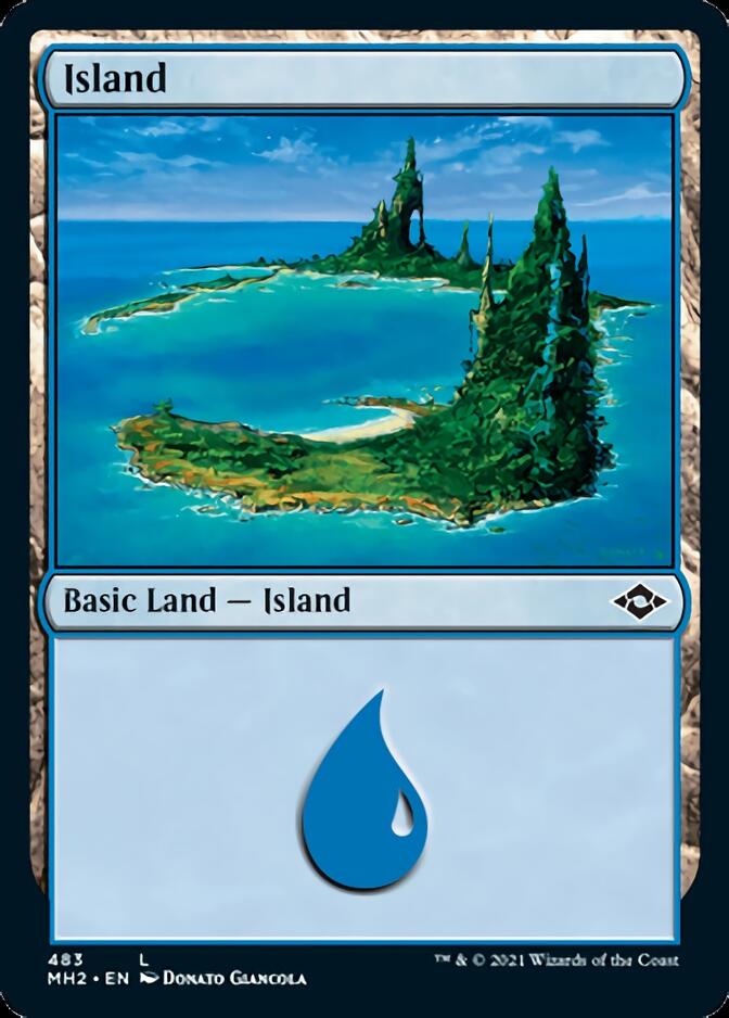 Island (483) (Etched Foil) [Modern Horizons 2]