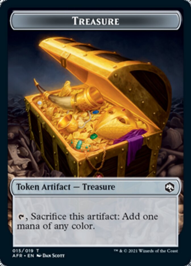 Treasure // Angel Double-sided Token [Dungeons & Dragons: Adventures in the Forgotten Realms Tokens]