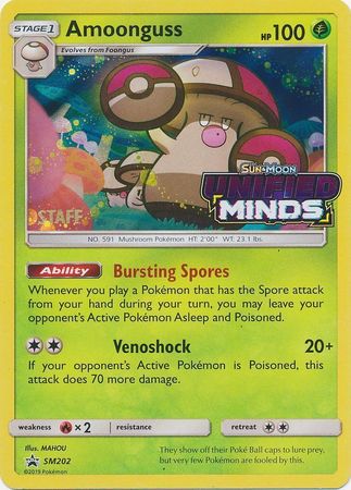 Amoonguss (Staff Prerelease Promo) [SM Black Star Promos]