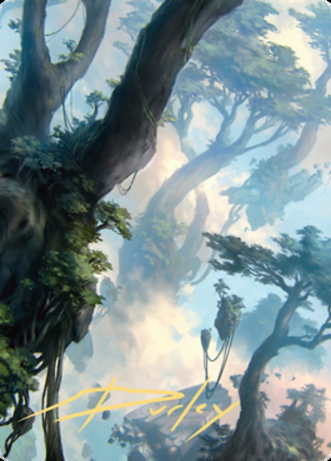 Forest 1 Art Card (Gold-Stamped Signature) [Art Series: Zendikar Rising]