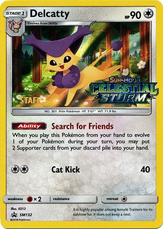 Delcatty (Staff Prerelease Promo) [SM Black Star Promos]